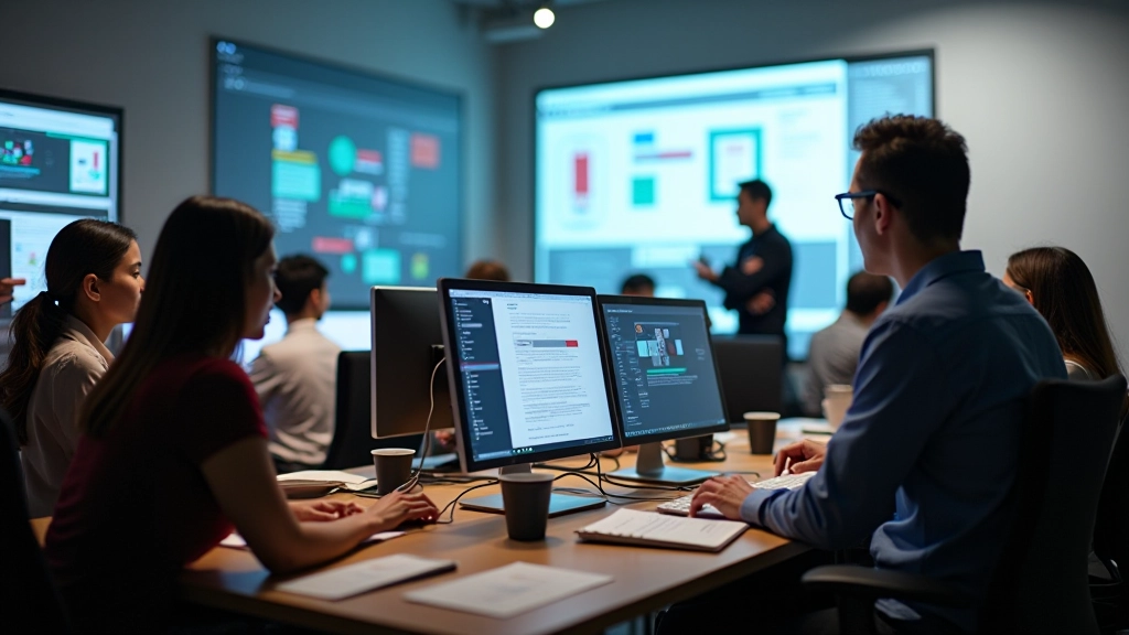 Interactive design classroom with students and instructor during hands-on training session